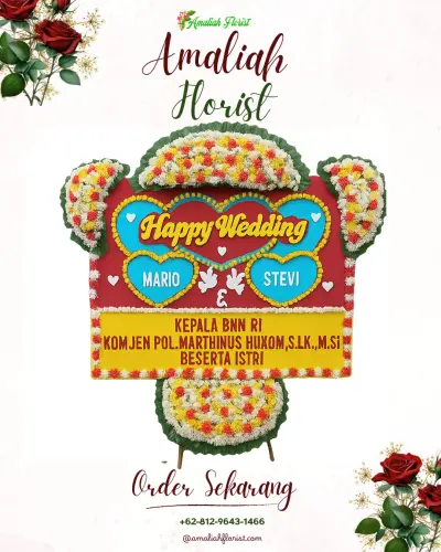 Karangan Papan Bunga Pernikahan di Cipayung Datar